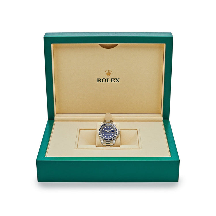 Submariner Date White Gold Blue Dial Sapphire Diamond Bezel (2019) image 8