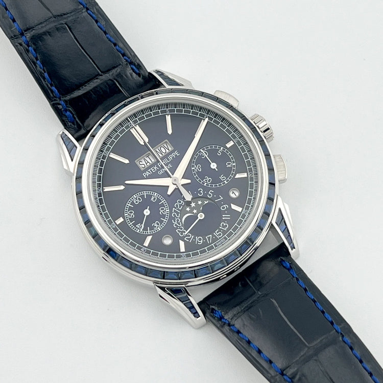 Grand Complications Perpetual Calendar Chronograph Platinum Baguette Sapphires image 11