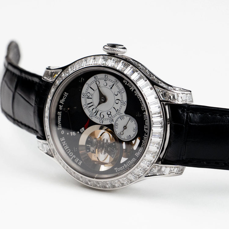 Tourbillon Souverain Joaillerie Platinum Diamond Bezel Black Dial image 13