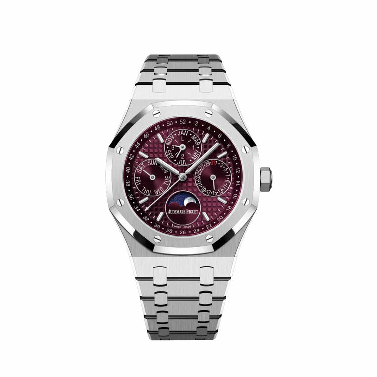Royal Oak Perpetual Calendar White Gold Burgundy Dial Special Edition image 0