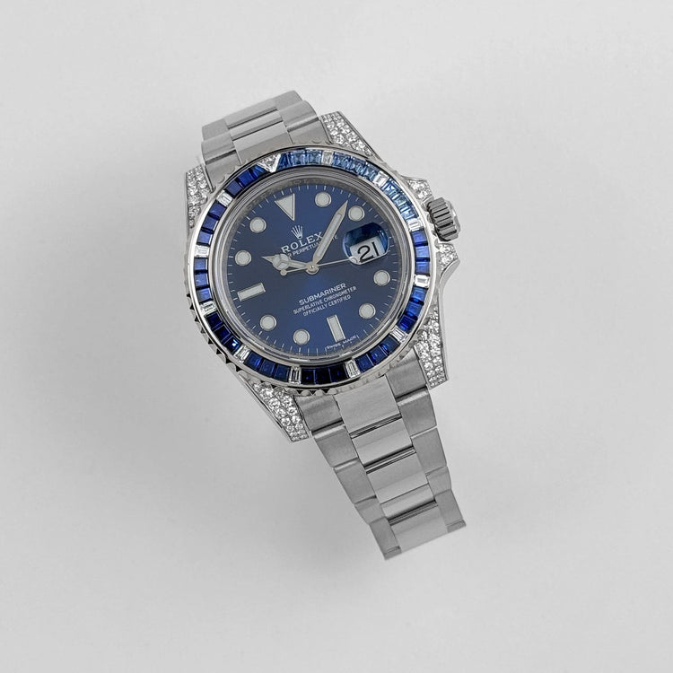 Submariner Date White Gold Blue Dial Sapphire Diamond Bezel (2022) image 11