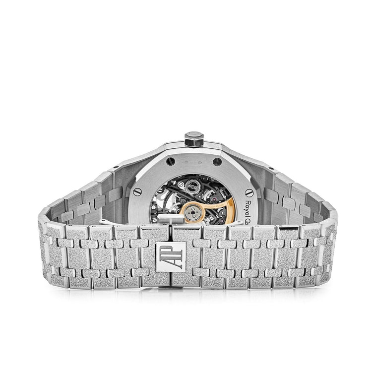 Royal Oak Double Balance Wheel Rainbow Bezel Frosted White Gold image 3