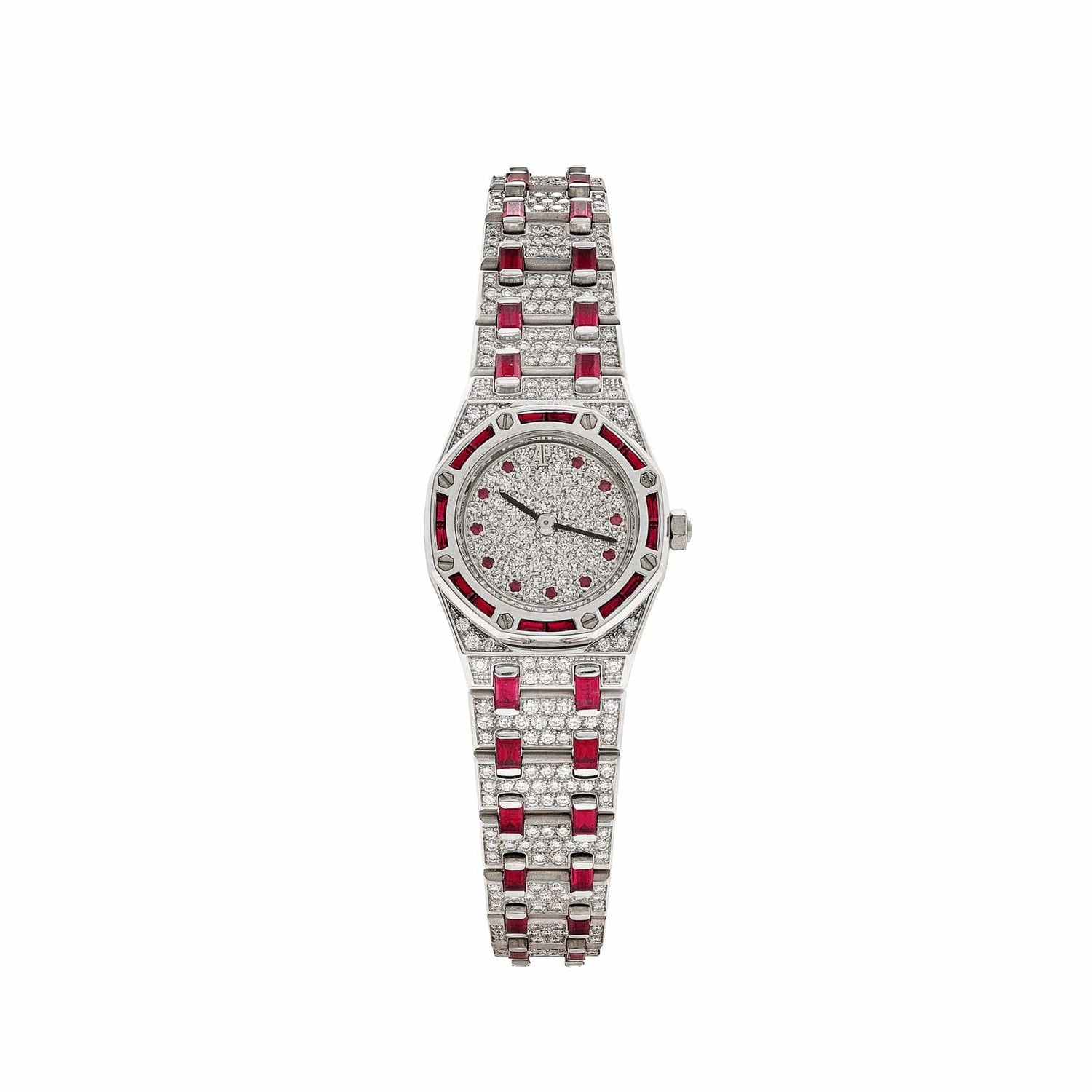 Royal Oak Ladies Vintage White Gold Diamond & Ruby Quartz (1997) image 0