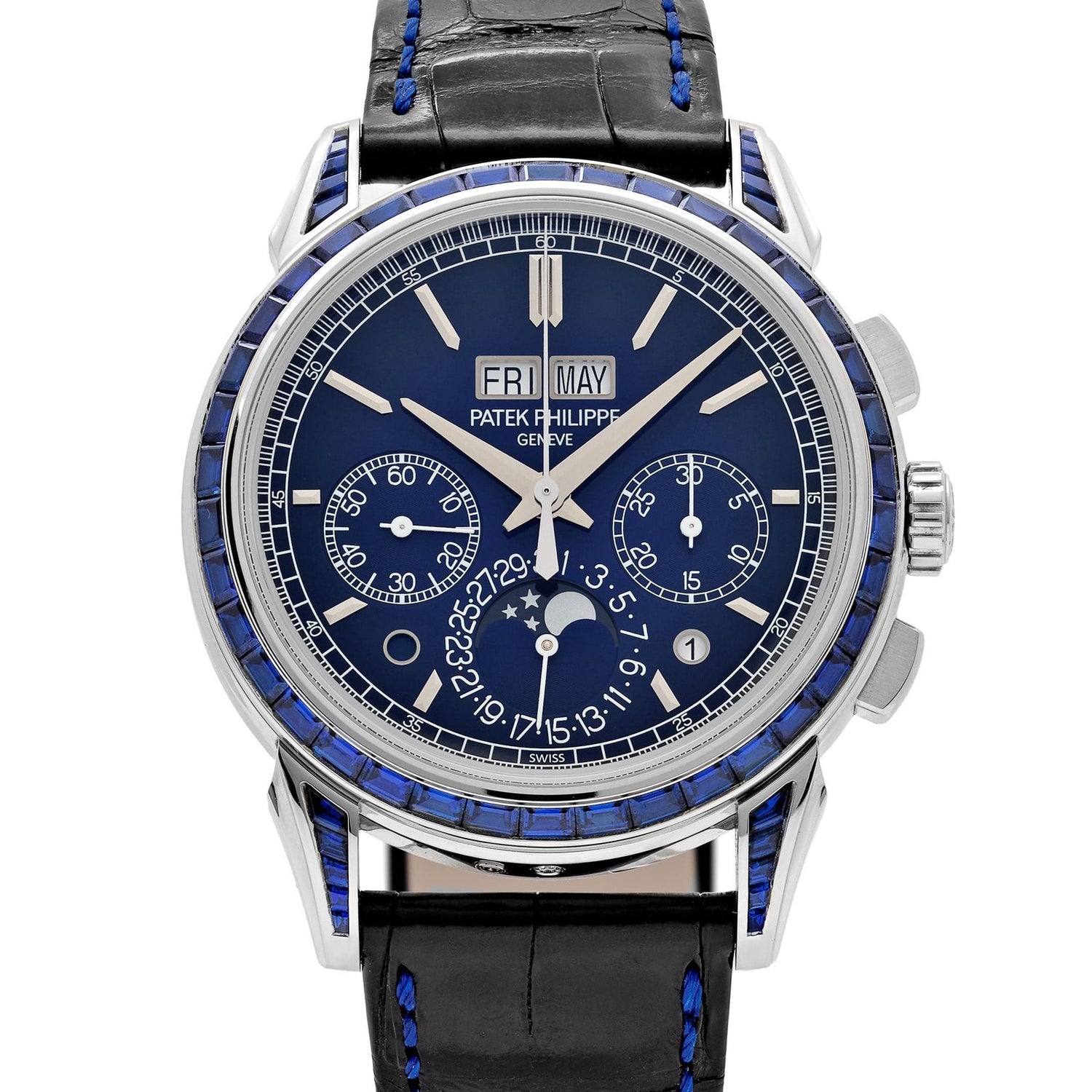 Grand Complications Perpetual Calendar Chronograph Platinum Baguette Sapphires image 2