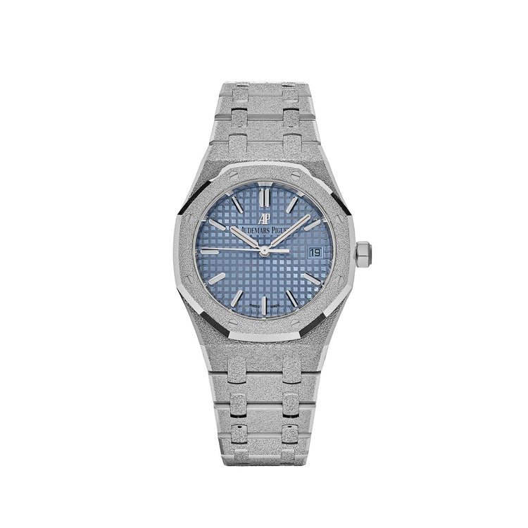 Royal Oak Ladies Selfwinding Frosted White Gold Blue Dial image 0