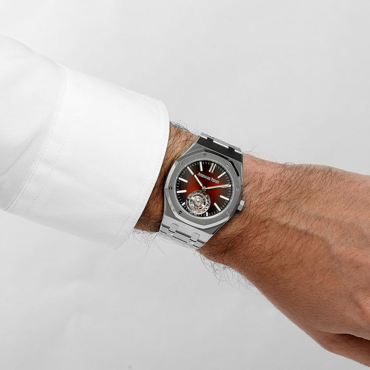 Royal Oak Flying Tourbillon Burgundy Dial Stainless Steel image 1