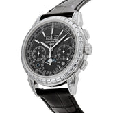 Grand Complications Perpetual Calendar Platinum Black Dial Baguette Bezel image 5