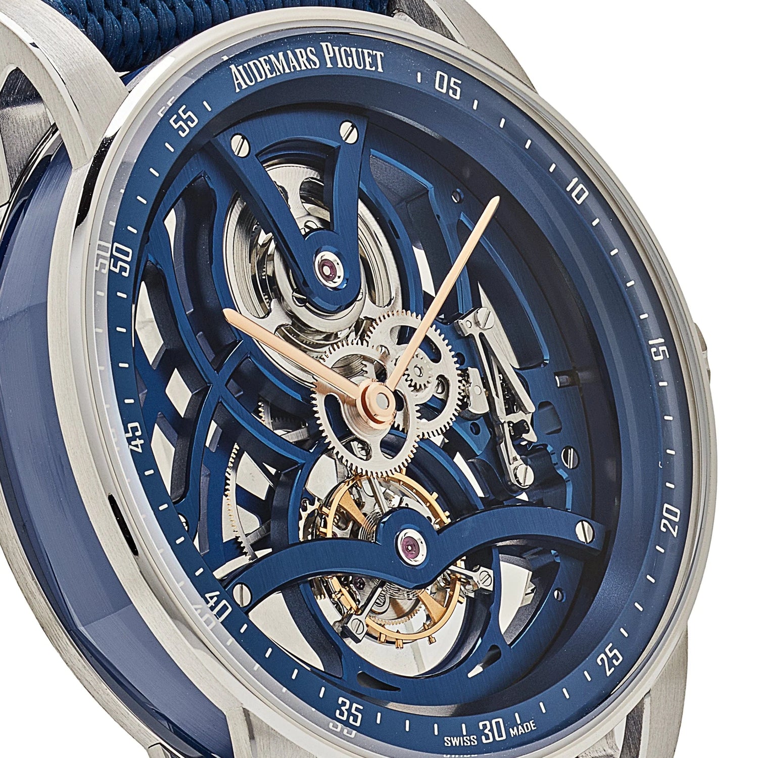 Code 11.59 Tourbillon Openworked White Gold Blue Ceramic Limited Edition image 7