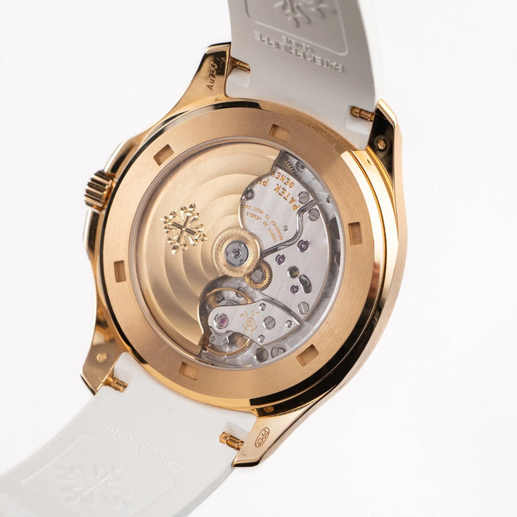 Aquanaut Luce Rose Gold White Dial Diamond Bezel image 3