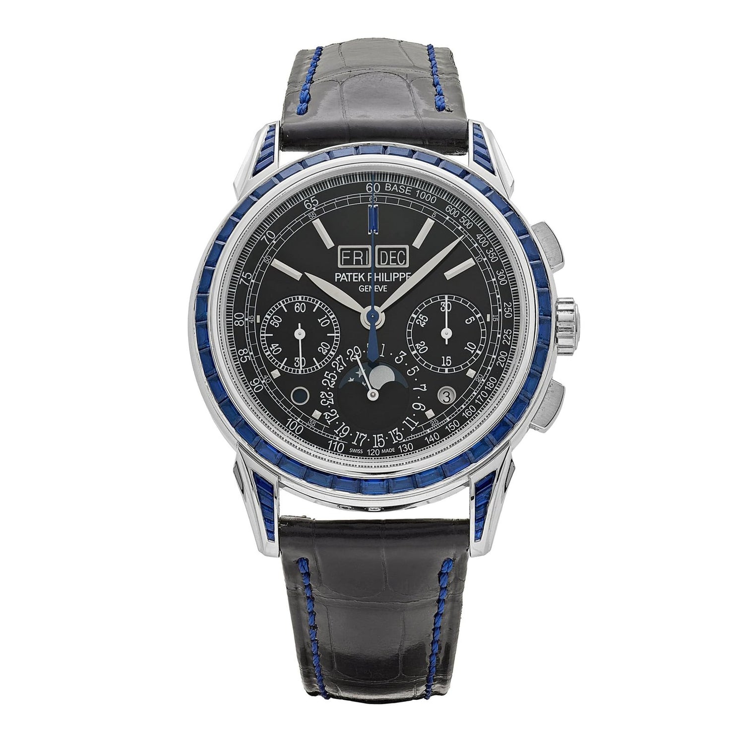 Grand Complications Moon Phases Platinum Black Dial Sapphire Bezel image 0