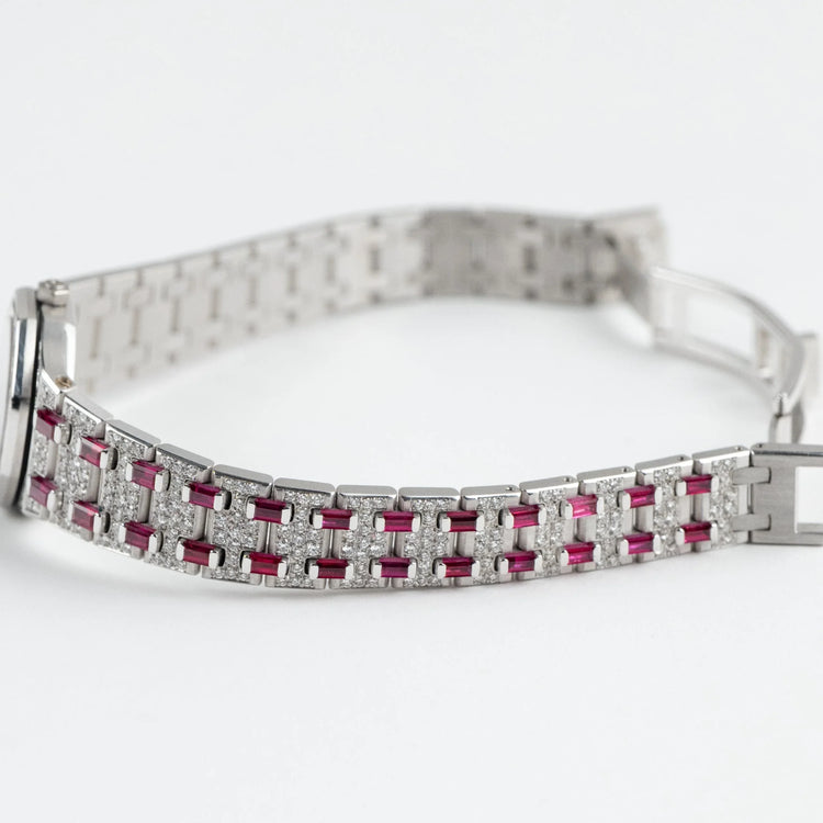 Royal Oak Ladies Vintage White Gold Diamond & Ruby Quartz (1997) image 6