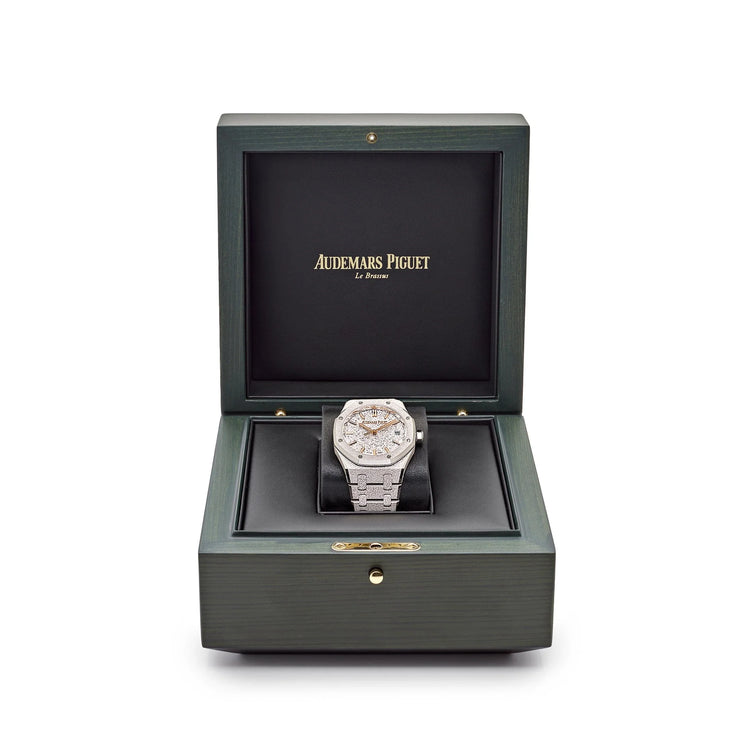 Royal Oak Frosted White Gold Crystal Sand Dial (2025) image 6