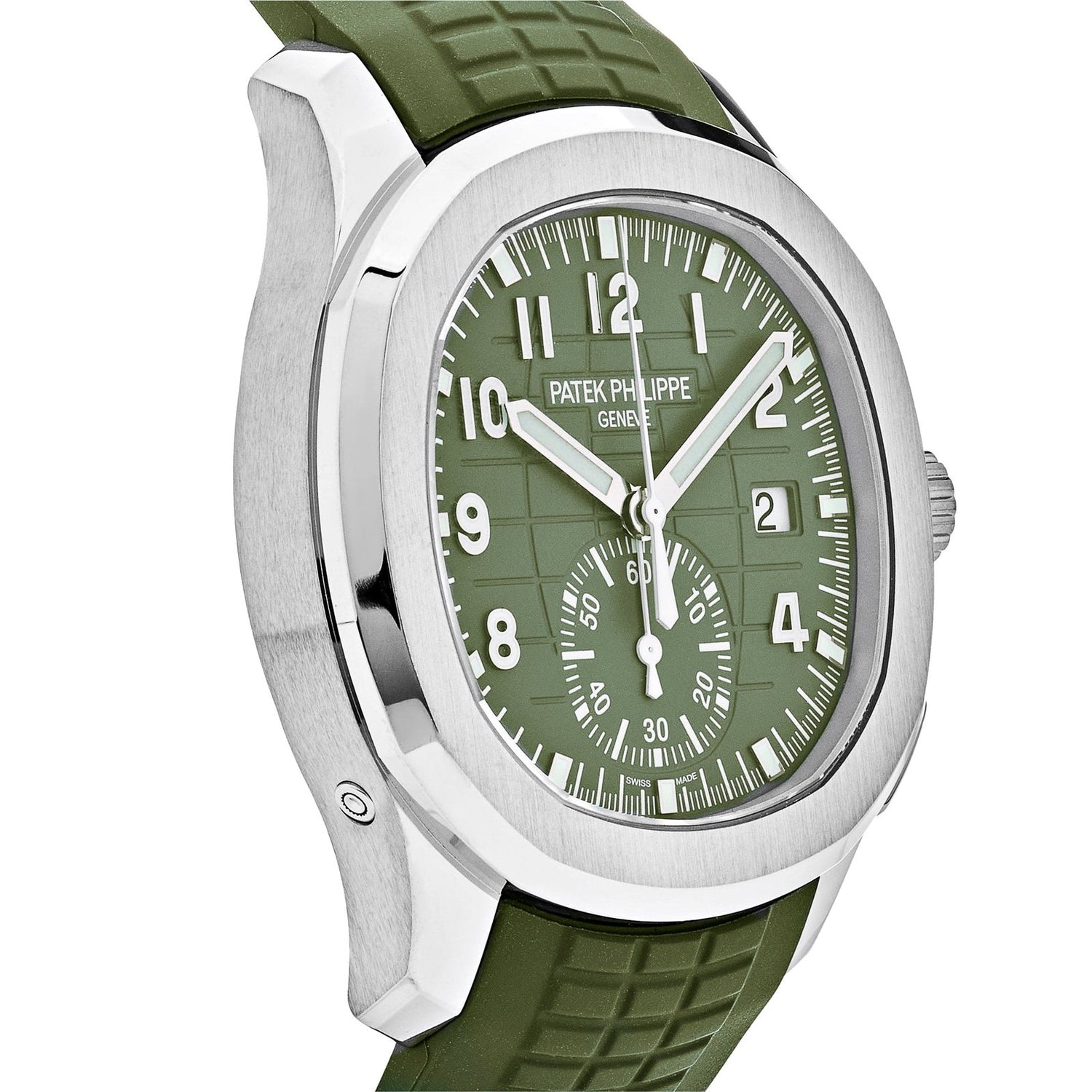 Aquanaut Chronograph White Gold Khaki Green Dial image 4