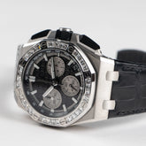 Royal Oak Offshore Chronograph White Gold Diamond Bezel Black Dial (2024) image 6