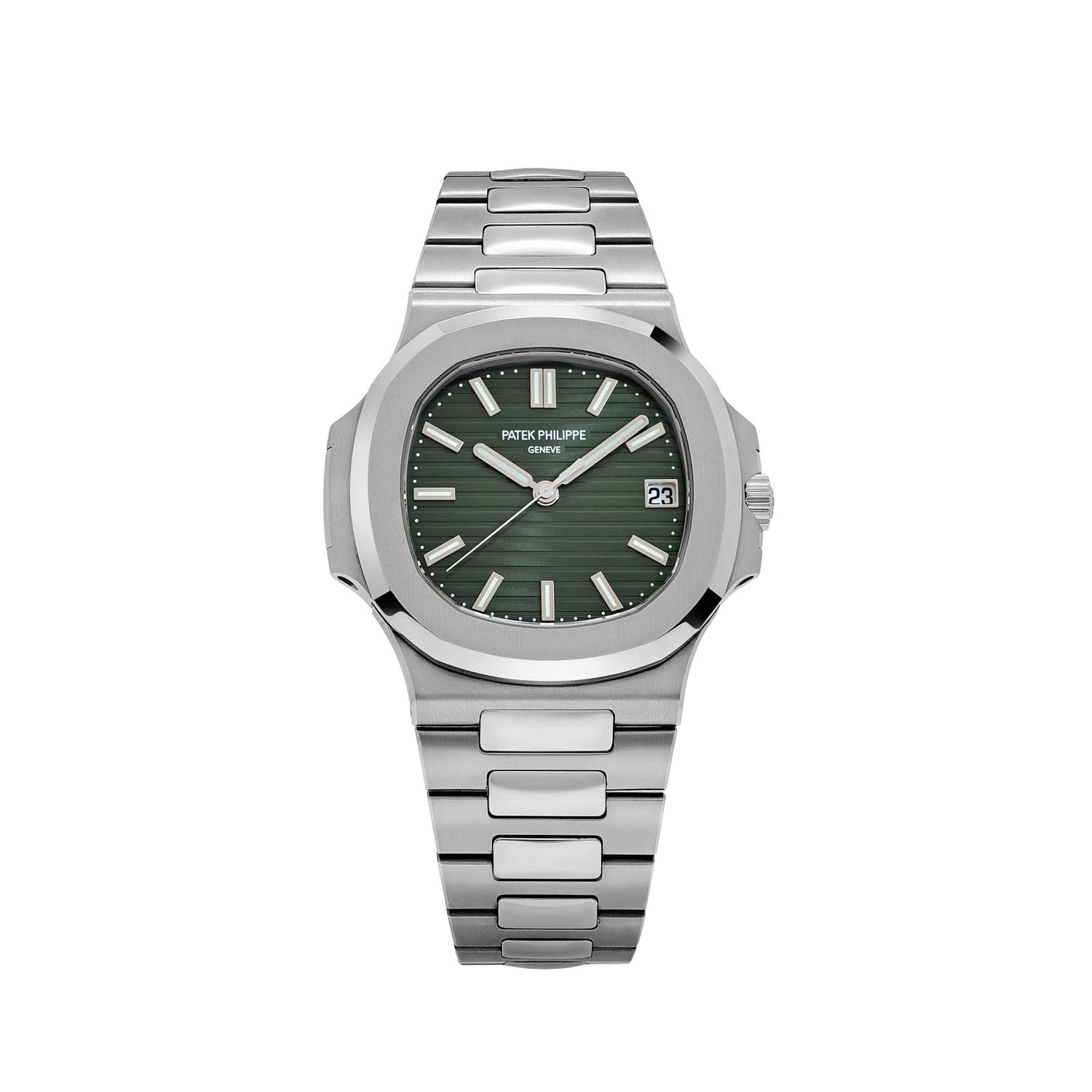 Nautilus Stainless Steel Green Dial image 0