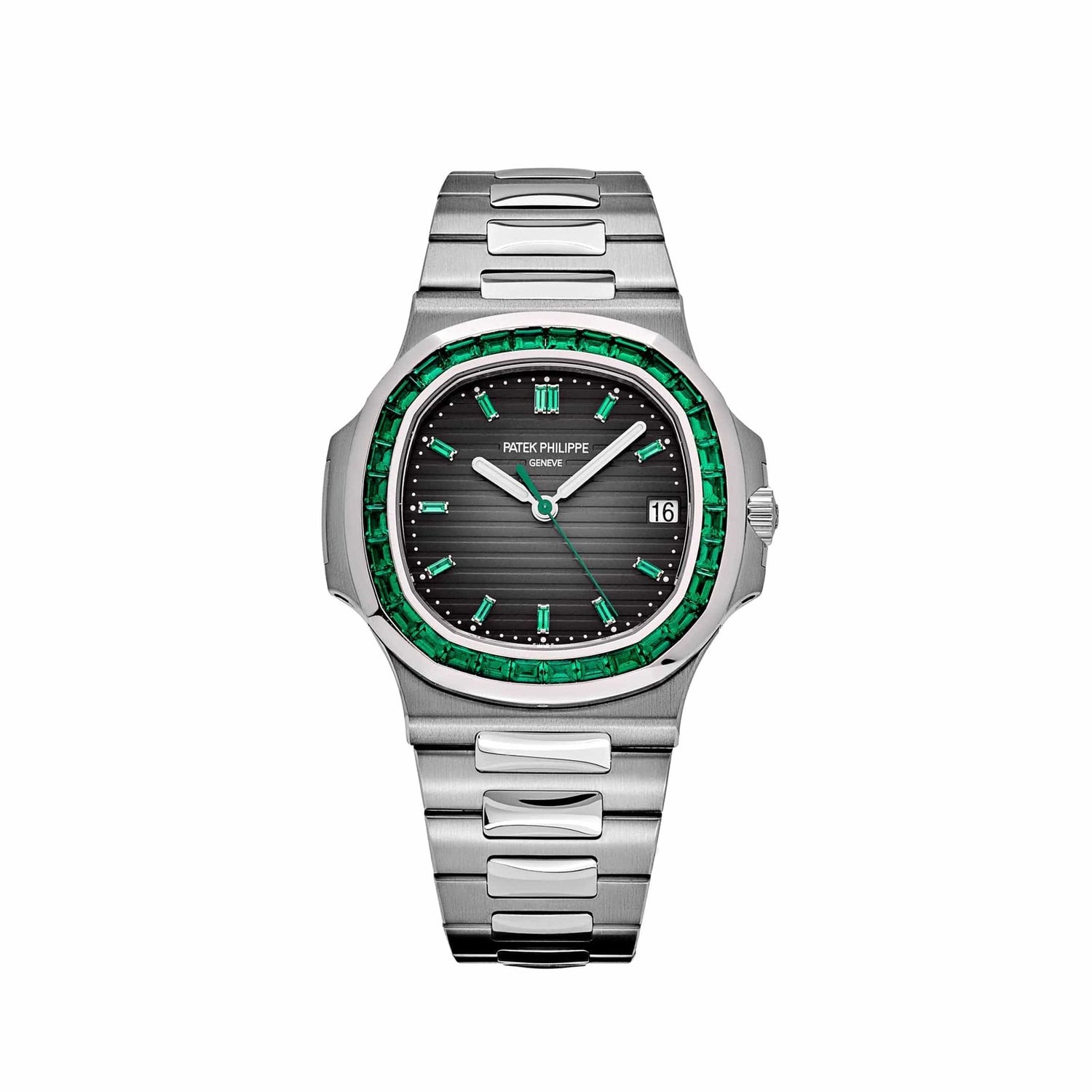 Nautilus Platinum Emeralds Black Dial image 0