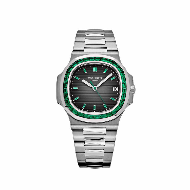 Nautilus Platinum Emeralds Black Dial image 0