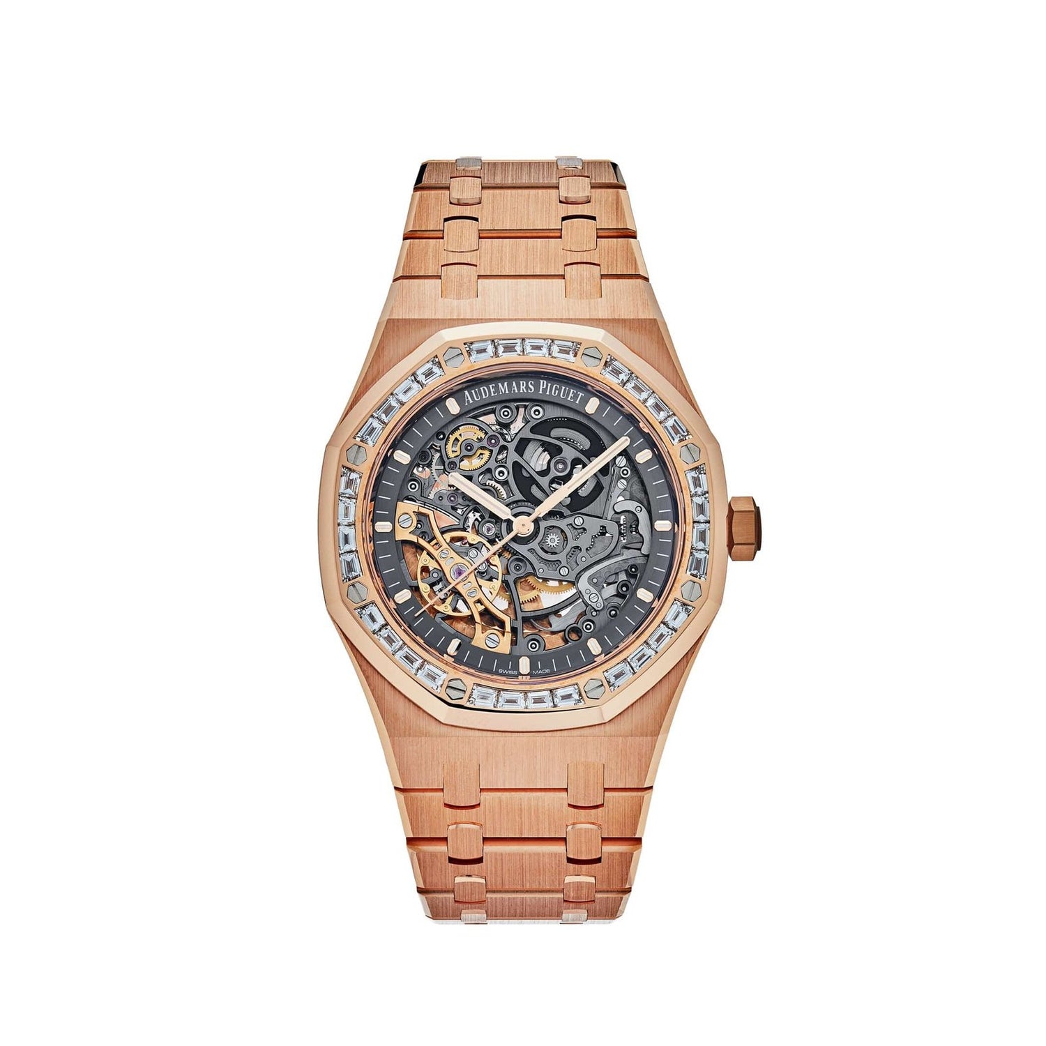 Royal Oak Double Balance Wheel Openworked Rose Gold Baguette Bezel (2021) image 0