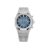 Royal Oak Chronograph Frosted White Gold Blue Dial image 0