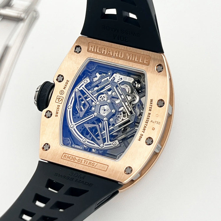 RM 30-01 Declutchable Rotor Rose Gold Skeleton Dial (2023) image 3