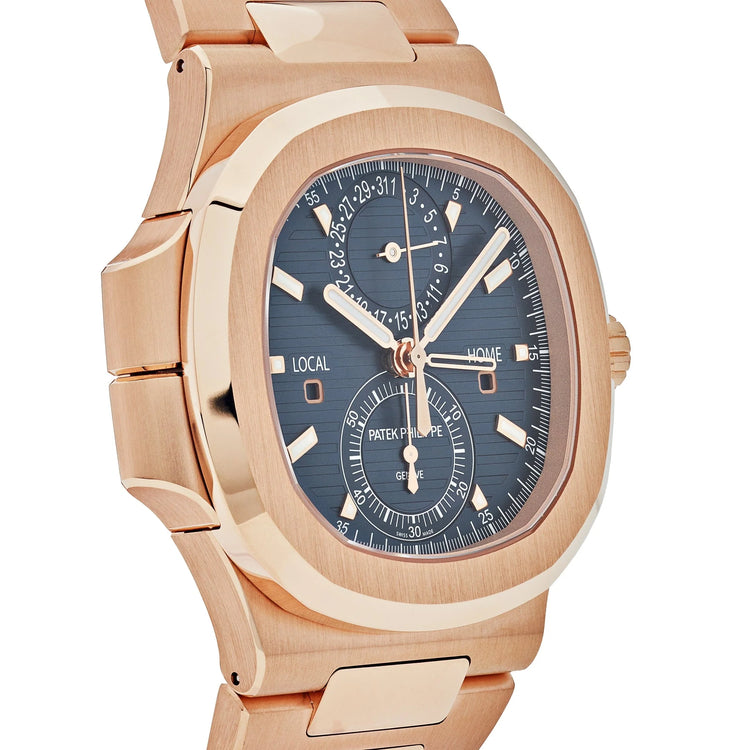 Nautilus Travel Time Flyback Chronograph Rose Gold Blue Dial image 5