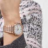 Nautilus Ladies Rose Gold Diamond Bezel Silver Dial (2026) image 1