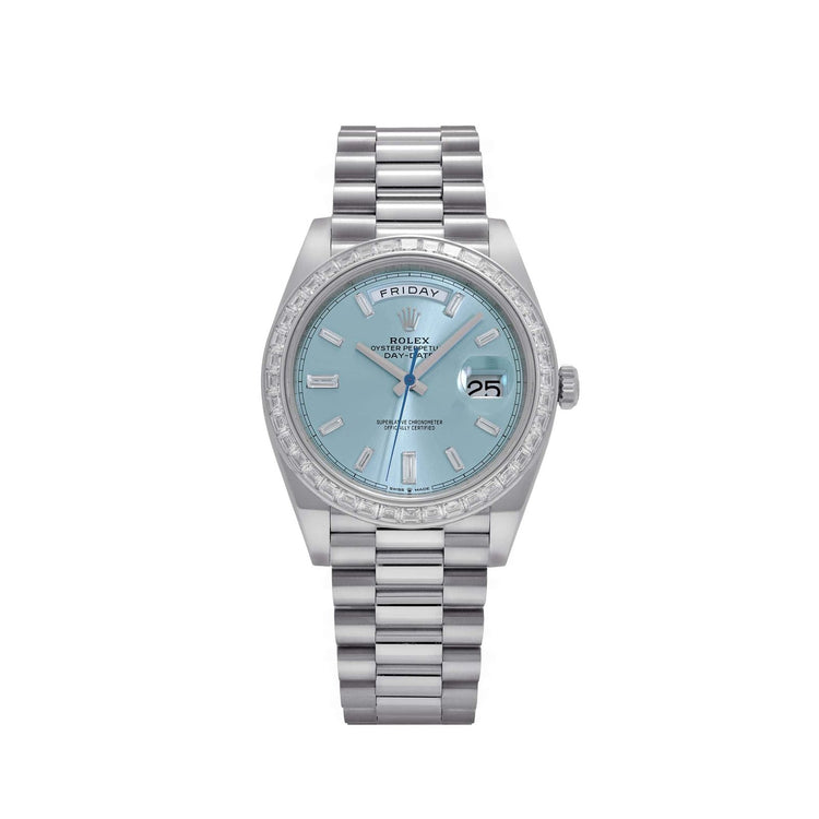Day-Date Platinum Diamond Bezel Ice Blue Diamond Dial (2017) image 0