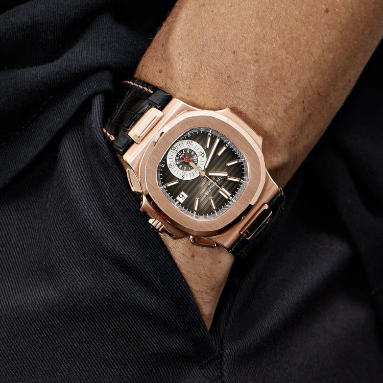 Nautilus 5980R-001 Chronograph Rose Gold Brown Dial image 1