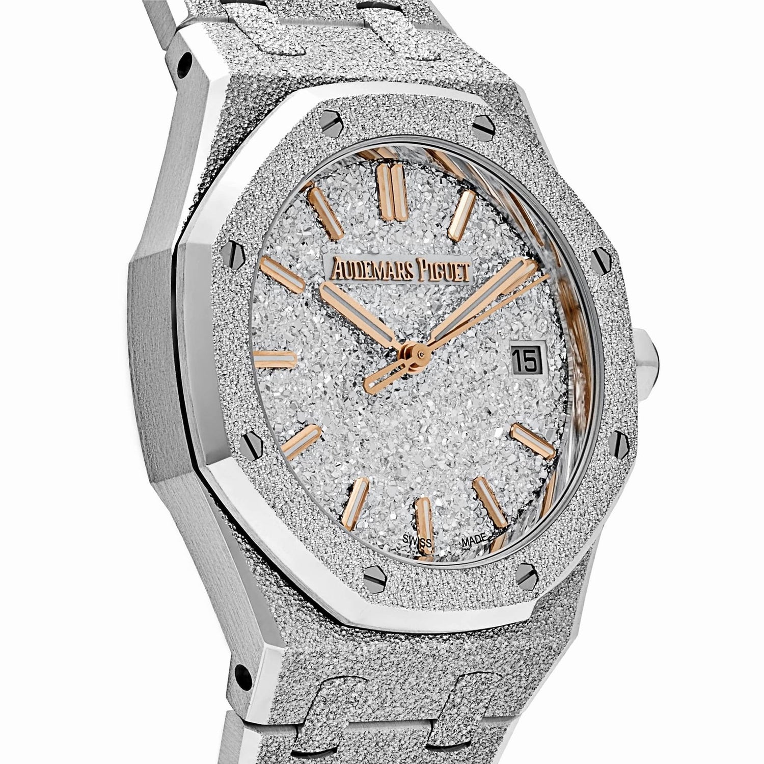 Royal Oak Frosted White Gold Crystal Sand Dial (2025) image 2