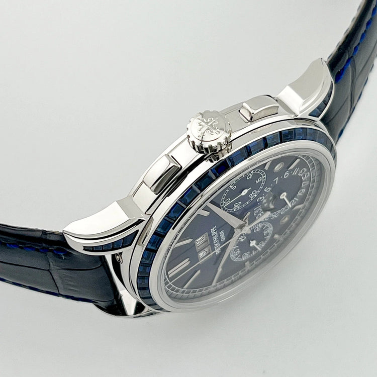 Grand Complications Perpetual Calendar Chronograph Platinum Baguette Sapphires image 10