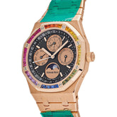 Royal Oak Perpetual Calendar Rose Gold Rainbow Bezel Black Dial Limited Edition image 1