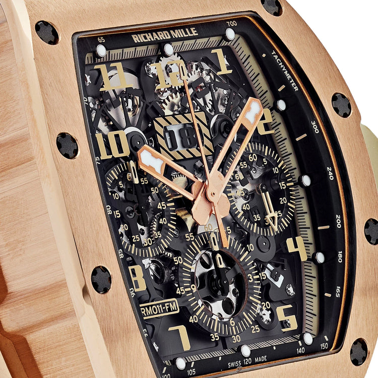 RM 011 Felipe Massa Automatic Flyback Chronograph Ivory Rose Gold image 4