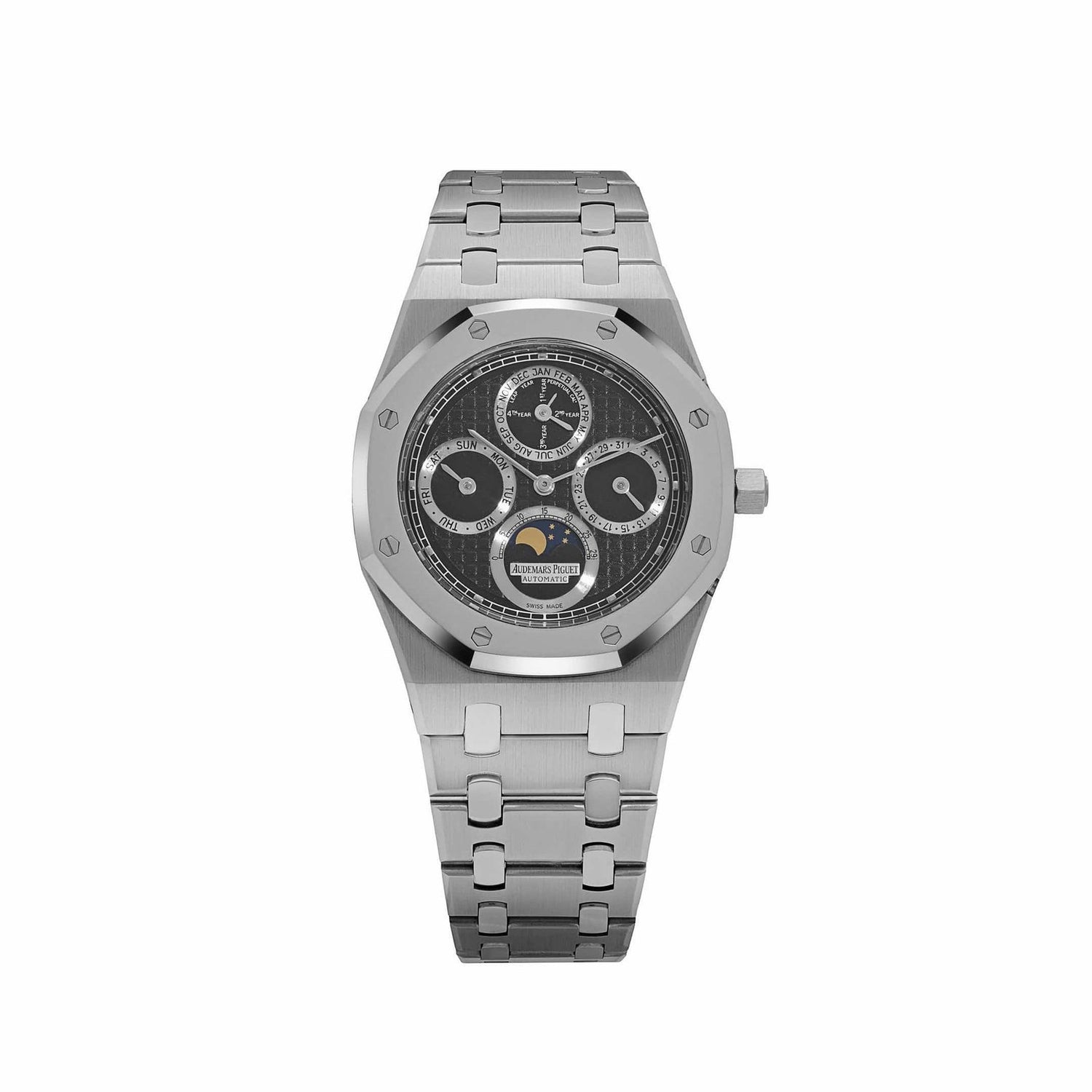 Royal Oak Perpetual Calendar Steel & Platinum Black Dial image 0