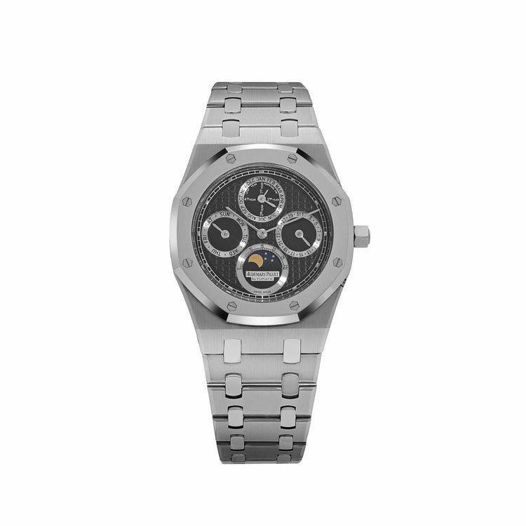 Royal Oak Perpetual Calendar Steel & Platinum Black Dial image 0