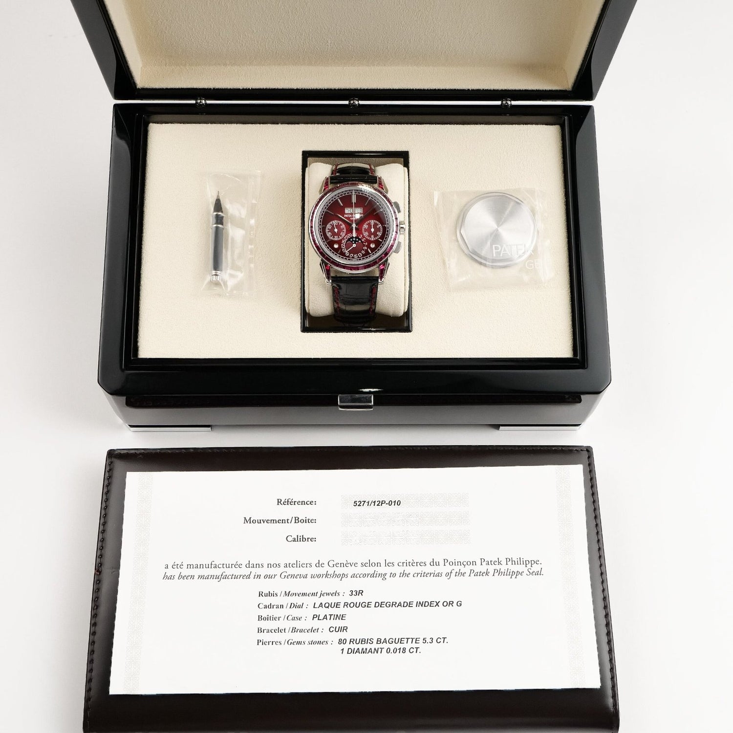 Grand Complications Perpetual Calendar Chronograph Platinum Baguette Rubies image 10