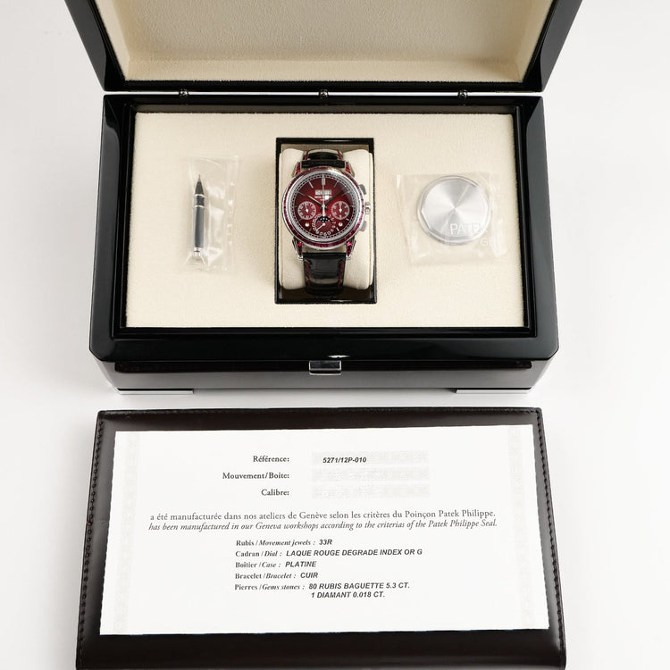 Grand Complications Perpetual Calendar Chronograph Platinum Baguette Rubies image 10