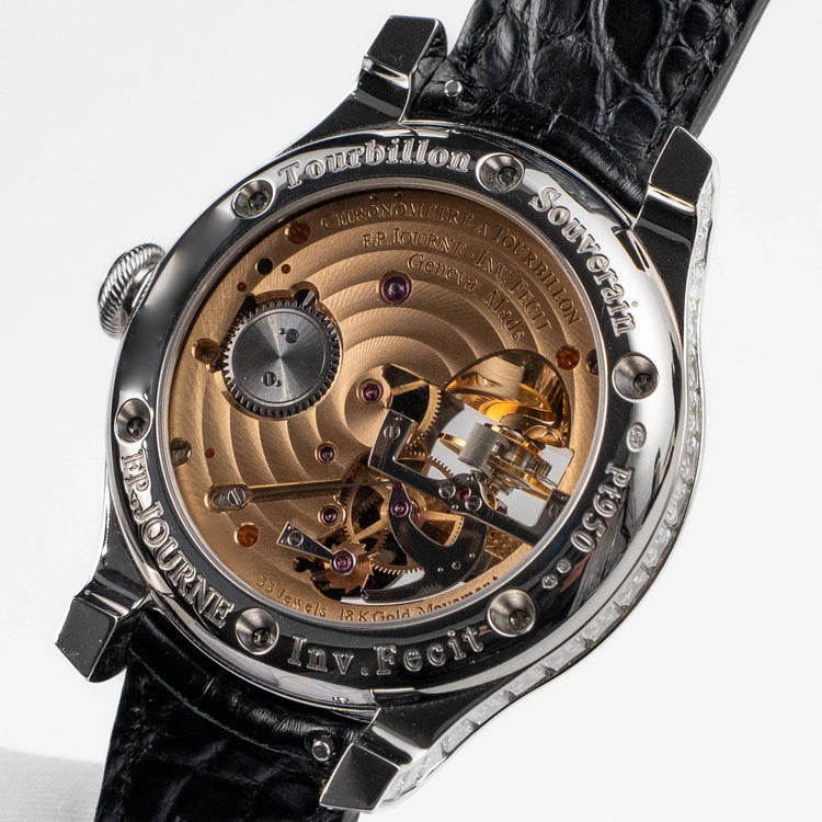 Tourbillon Souverain Joaillerie Platinum Diamond Bezel Black Dial image 6