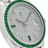 Day-Date Platinum Diamond Dial Emerald Bezel image 3