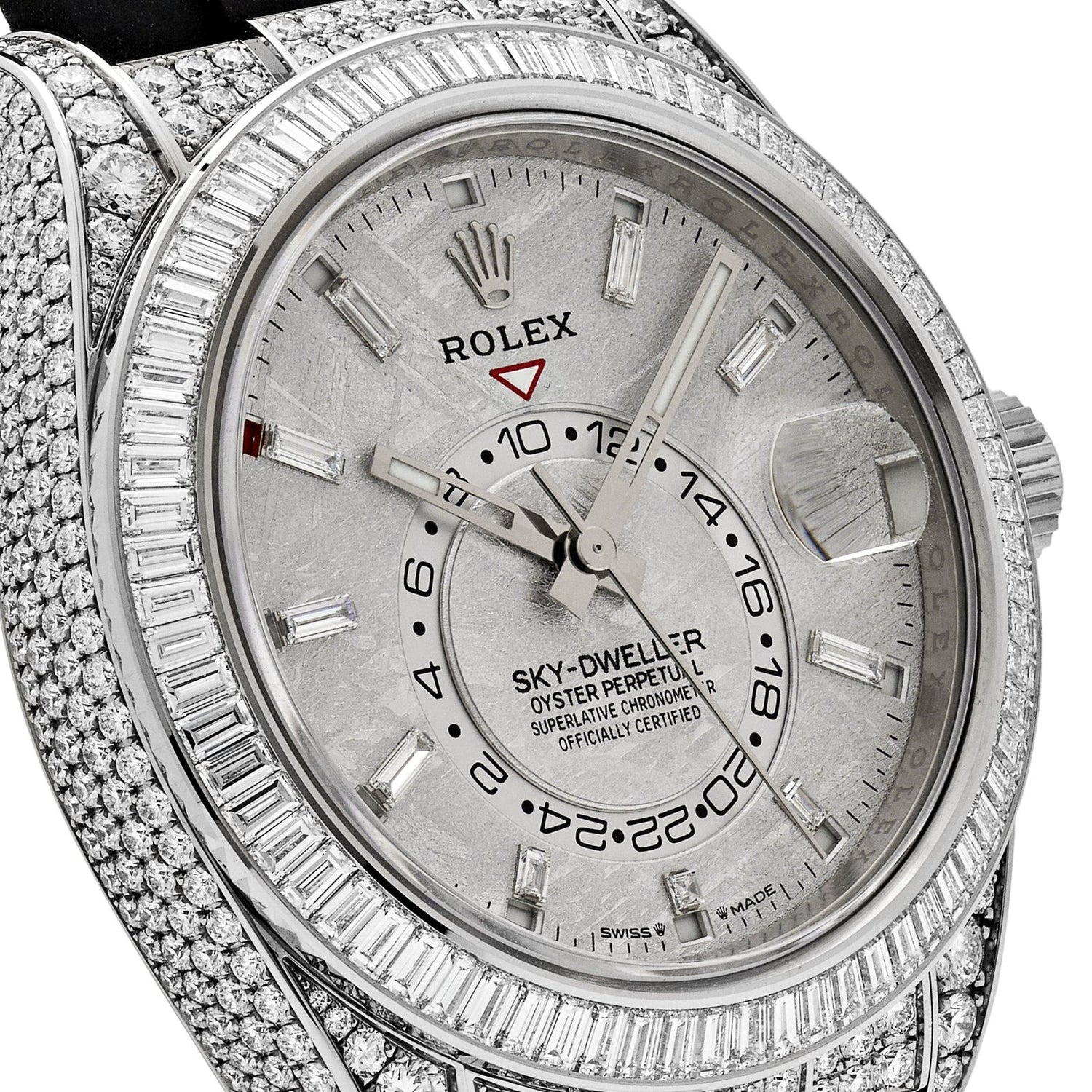 Sky-Dweller White Gold Meteorite Dial Diamond Bezel and Case image 1