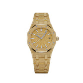Royal Oak Frosted Yellow Gold Crystal Sand Dial image 0