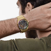 Royal Oak Frosted Yellow Gold Double Balance Wheel Rainbow Bezel image 4