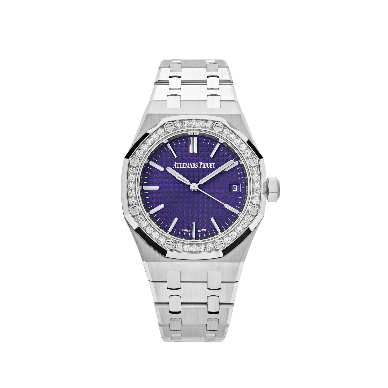 Royal Oak White Gold Purple Dial Diamond Bezel Special Edition image 0