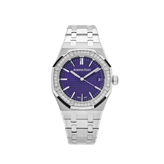 Royal Oak White Gold Purple Dial Diamond Bezel Special Edition image 0