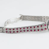 Royal Oak Ladies Vintage White Gold Diamond & Ruby Quartz (1997) image 7