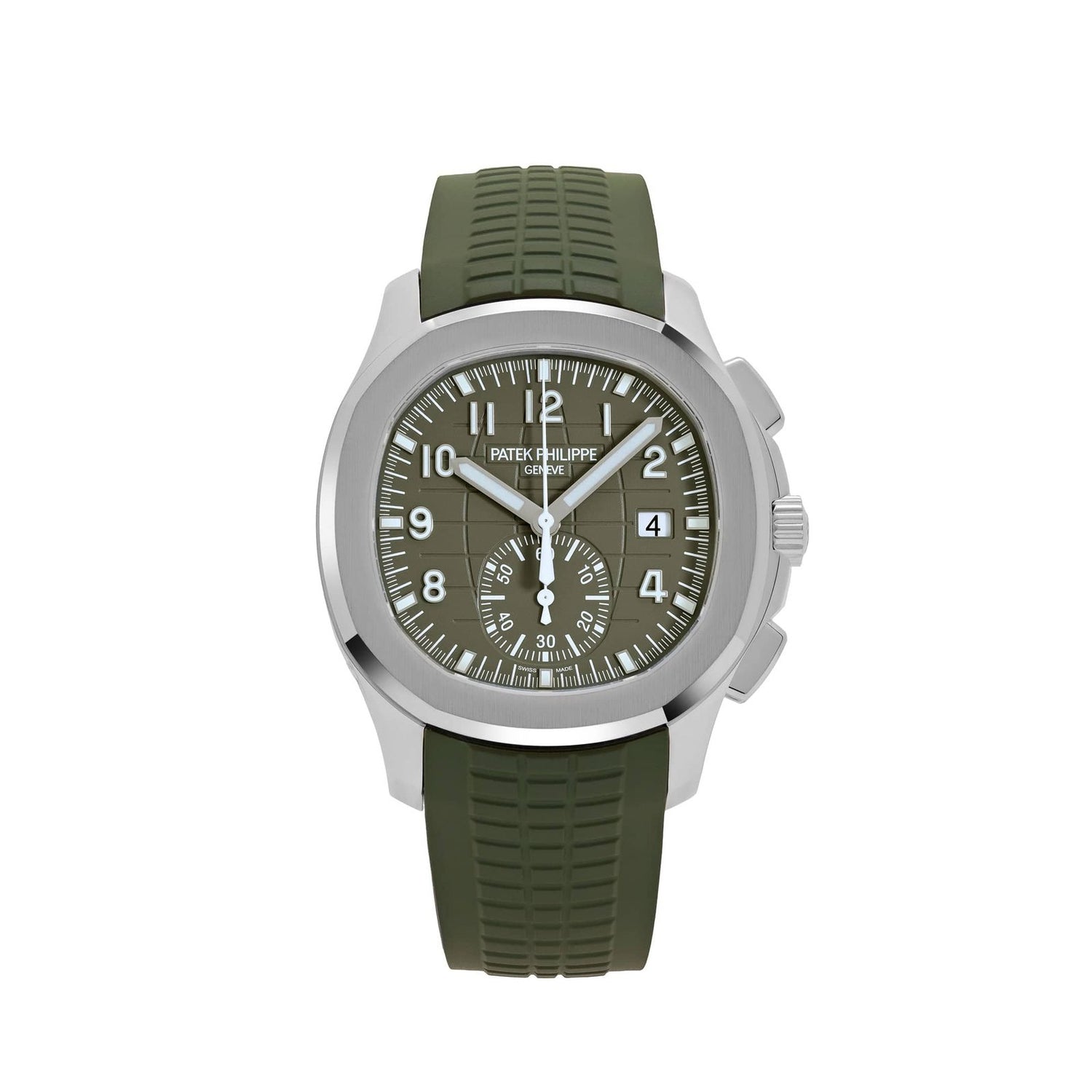 Aquanaut Chronograph White Gold Khaki Green Dial image 0