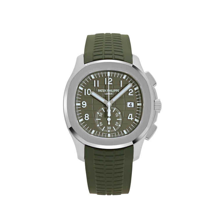 Aquanaut Chronograph White Gold Khaki Green Dial image 0