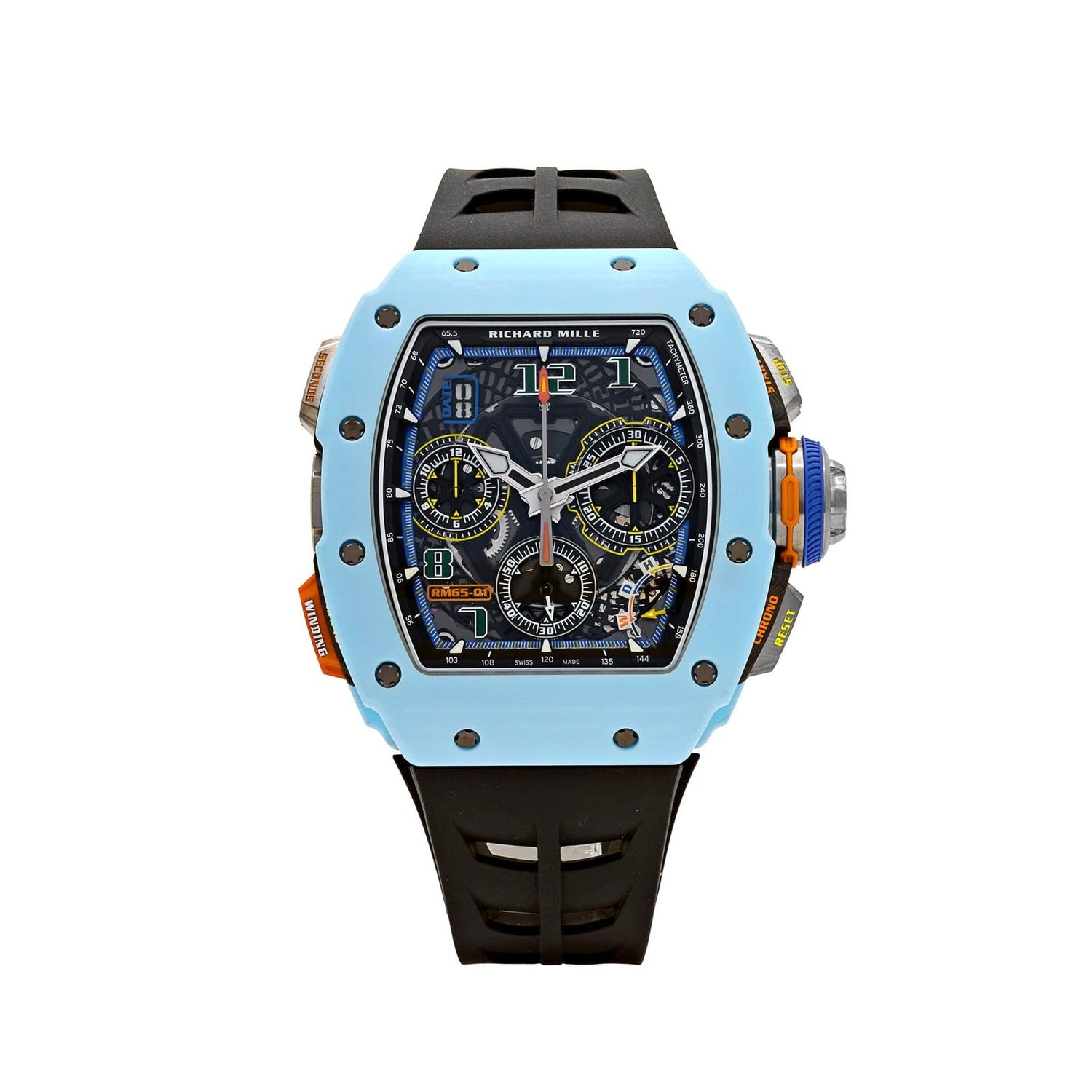 RM 65-01 Automatic Winding Split-Seconds Chronograph Pastel Blue Quartz TPT image 0