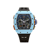 RM 65-01 Automatic Winding Split-Seconds Chronograph Pastel Blue Quartz TPT image 0