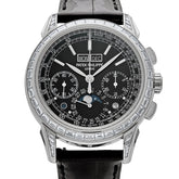 Grand Complications Perpetual Calendar Platinum Black Dial Baguette Bezel image 6