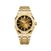 Royal Oak Frosted Yellow Gold Smoked Yellow Dial image 0